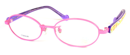 ピンクのメガネ