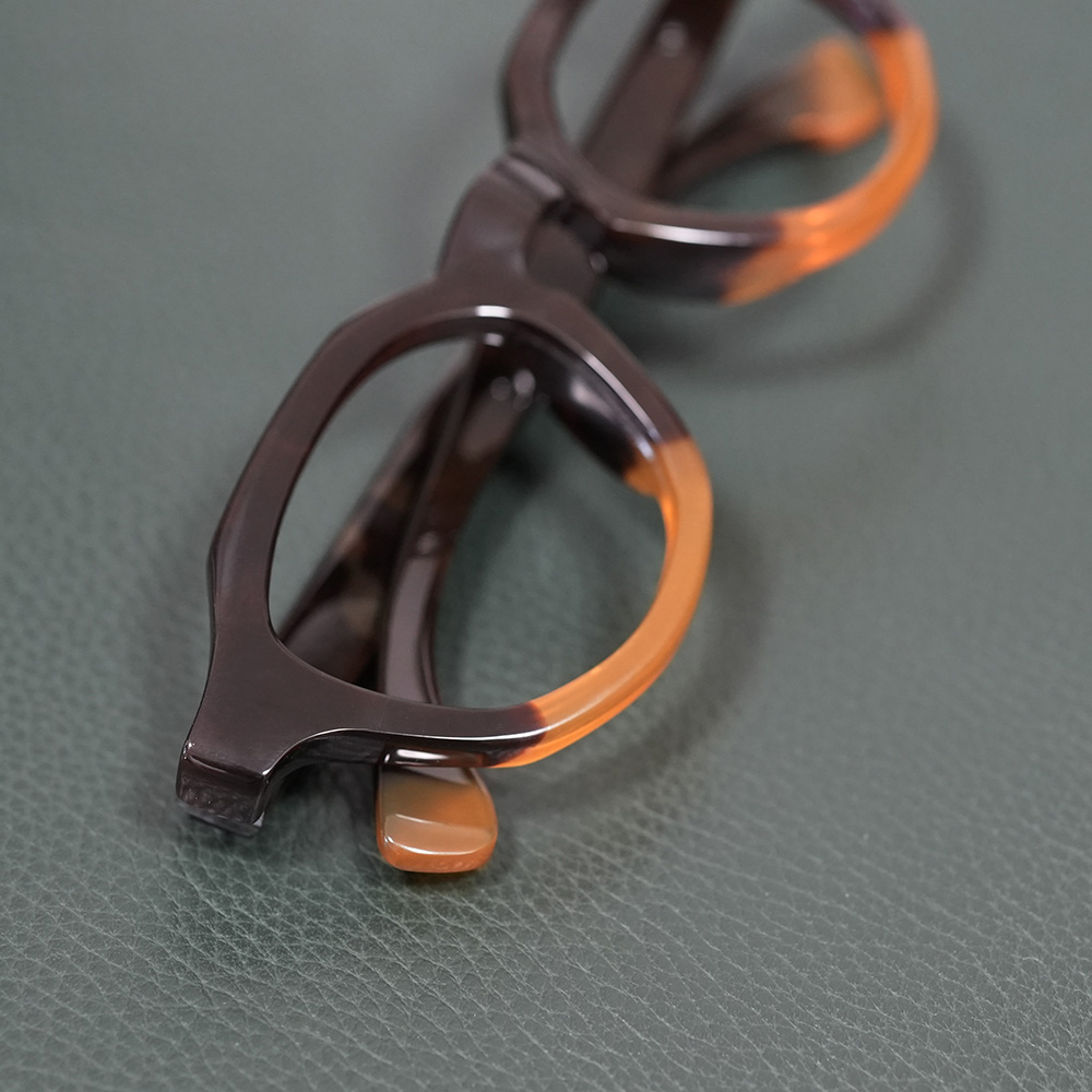 本べっ甲メガネ オール甲 並甲 オレンジ甲ハーフ DK8821