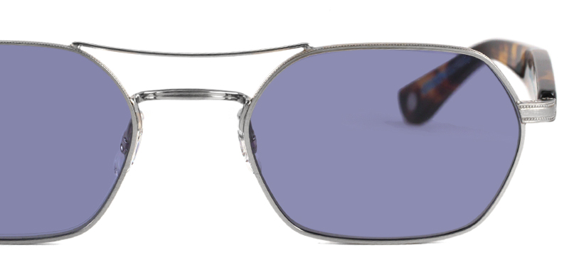 Garret Leight GOLDIE SUN col.Brushed Silver-Bio Spotted Tortoise