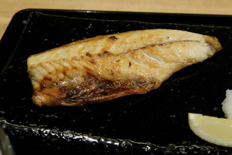 本日の焼き魚定食 サバの文化干し
